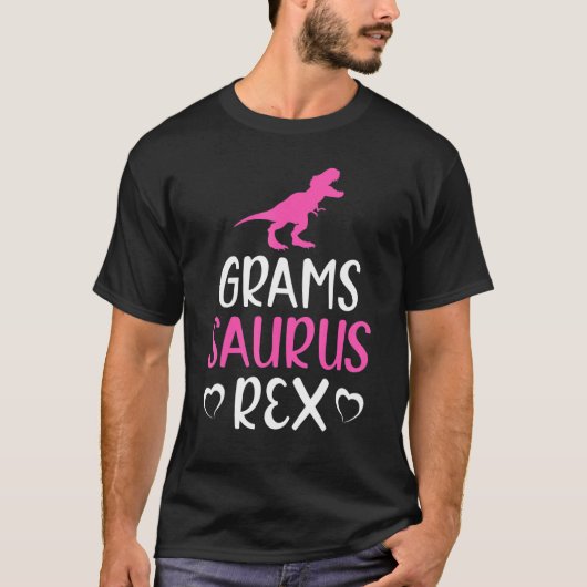 Gramssaurus Rex Dinosaur Grams Saurus Family Tシャツ (正面)