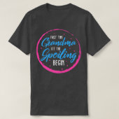 Gramy First Time Grandma Let The Spoiling Begin Mo Tシャツ (デザイン正面)