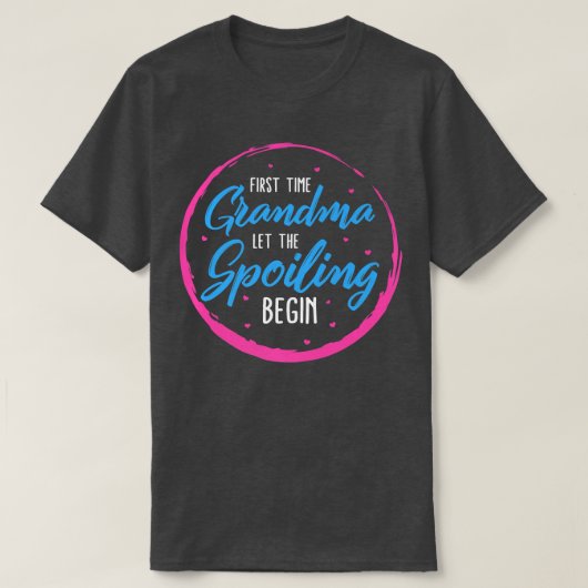 Gramy First Time Grandma Let The Spoiling Begin Mo Tシャツ (デザイン正面)