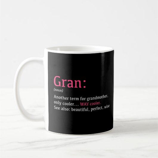 Gran定義おもしろい名詞別の用語 コーヒーマグカップ (左)