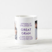 Gran 2素晴らしベビーカスタム写真と誕生の詳細 コーヒーマグカップ (中央)