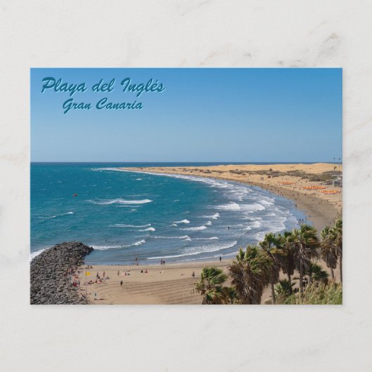 Gran Canaria Beach Scene Postcard ポストカード (正面)