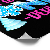 Gran In A Winter Onederland Bday Girl Sweet Snowfl ポスター (角)