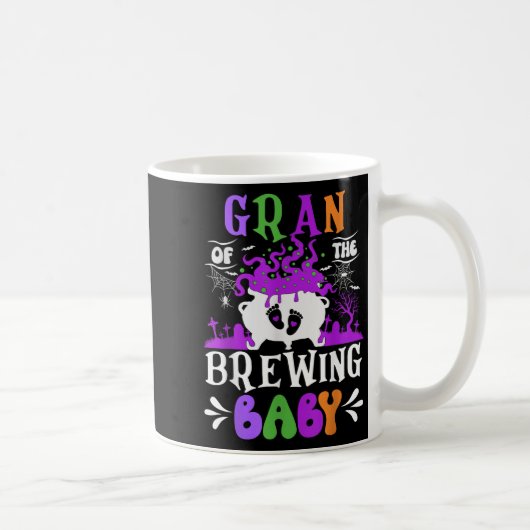 Gran Of The Brewing Baby Grandma To Be Halloween コーヒーマグカップ (右)