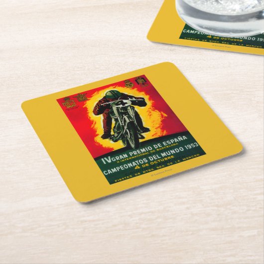 Gran Premio deエスパーニャVintage PosterEurope スクエアペーパーコースター (アングル)