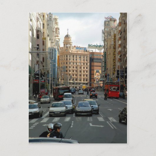 Gran Vía de Madrid, España ポストカード (正面)
