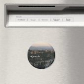 Granada，スペインView Photo Standard, 5.7 Cm Magnet マグネット (インサイチュ (食洗機))