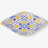 Granada Radiance Sunlit Blue and Gold Mediterranea ペーパープレート (傾斜あり)