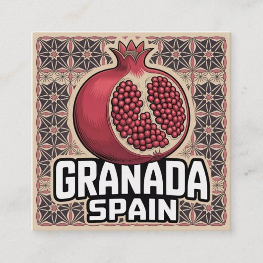 Granada Spain Pomegranate Sticker エンクロージャーカード (正面)