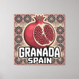 Granada Spain Pomegranate Sticker キャンバスプリント