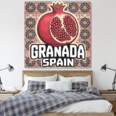 Granada Spain Pomegranate Sticker キャンバスプリント (インサイチュ (寝室))
