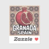 Granada Spain Pomegranate Sticker シール (シート)