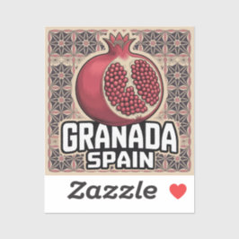 Granada Spain Pomegranate Sticker シール