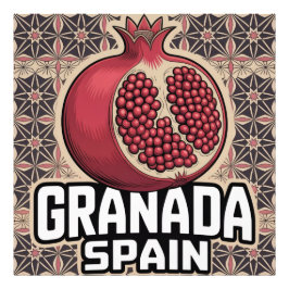 Granada Spain Pomegranate Sticker フォトプリント