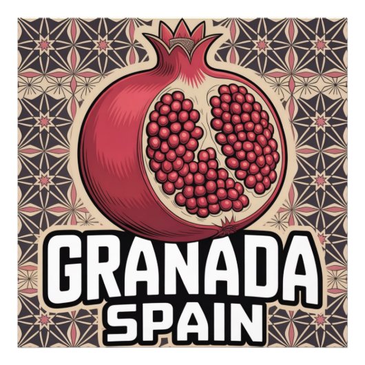 Granada Spain Pomegranate Sticker フォトプリント (正面)