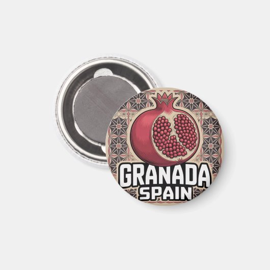 Granada Spain Pomegranate Sticker マグネット (正面/裏面)
