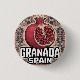 Granada Spain Pomegranate Sticker 缶バッジ