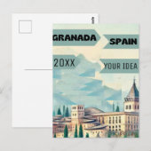 Granada Travel Printable Poster - Spain Travel Pos ポストカード (正面/裏面)