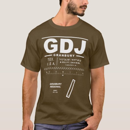 Granbury Regional Airport GDJ Tシャツ (正面)