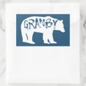 Granby Colorado Bear 長方形シール (バッグ)
