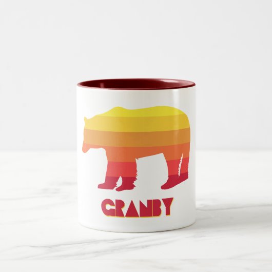 Granby Colorado Rainbow Bear ツートーンマグカップ (中央)