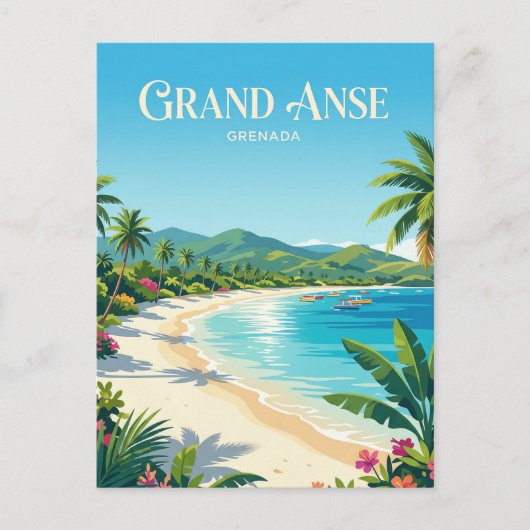 Grand Anse Beach Grenada ポストカード (正面)