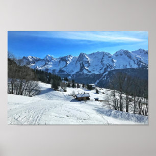 Grand Borand, Haute-Savoie, Alpsポスタフランスのー ポスター