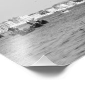 Grand Canal in Venice in Black and White フォトプリント (角)