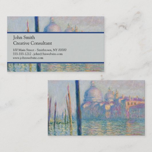 Grand Canal Monet Venice Italy Classic Painting 名刺 (正面/裏面)