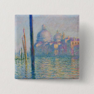 Grand Canal Monet Venice Italy Classic Painting 缶バッジ