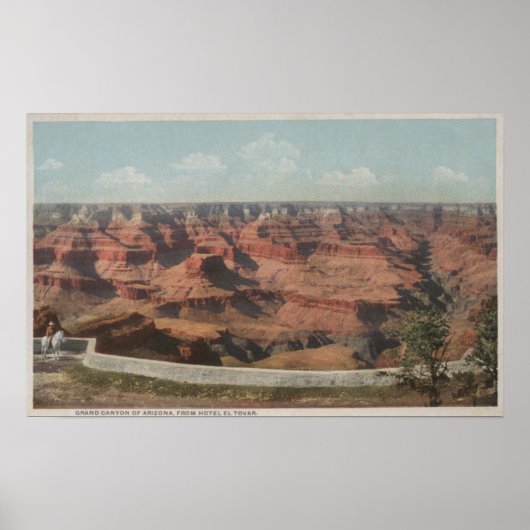Grand Canyon, Arizona - View of Canyon from Hote ポスター (正面)