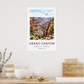 Grand Canyon Art Print Desert Panorama in Black ポスター (キッチン)