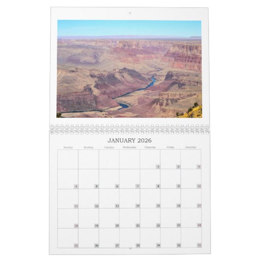 Grand Canyon Calendar  カレンダー (1月 2026)