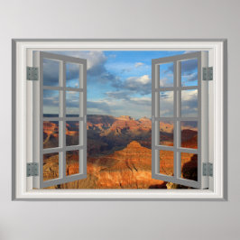 Grand Canyon Fake Faux Window View USA ポスター