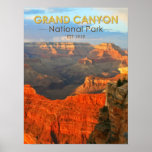 Grand Canyon National Park Arizona ポスター<br><div class="desc">Grand Canyon vector artwork in a window style design. The park is home to much of the immense Grand Canyon,  with its layered bands of red rock revealing millions of years of geological history.</div>