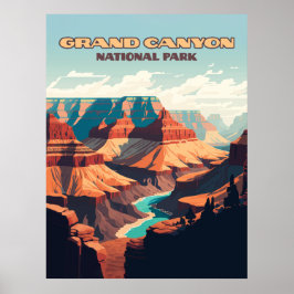 Grand Canyon National Park Arizona Retro ポスター