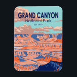 Grand Canyon National Park Arizona Vintage  マグネット<br><div class="desc">Grand Canyon vector artwork design. The park is home to much of the immense Grand Canyon,  with its layered bands of red rock revealing millions of years of geological history.</div>