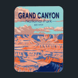 Grand Canyon National Park Arizona Vintage  マグネット<br><div class="desc">Grand Canyon vector artwork design. The park is home to much of the immense Grand Canyon,  with its layered bands of red rock revealing millions of years of geological history.</div>