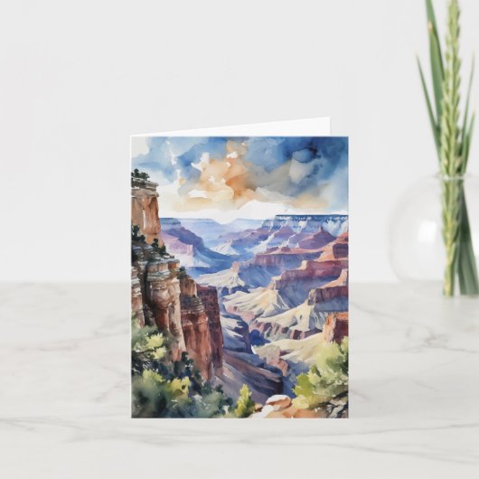 Grand Canyon National Park Arizona Watercolor カード (正面)