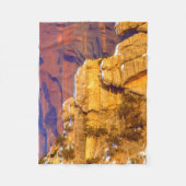 Grand Canyon National Park in Winter フリースブランケット (正面)