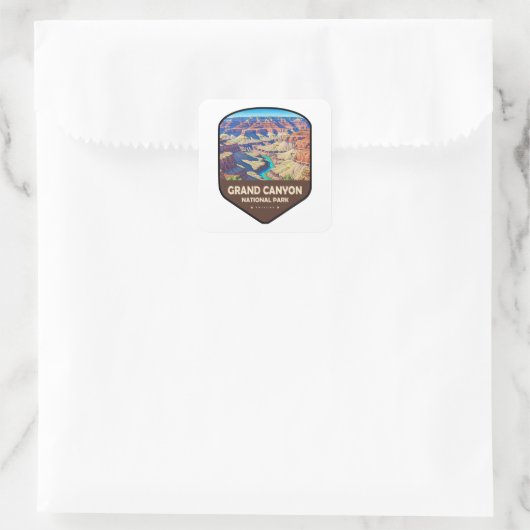 Grand Canyon National Park Shield スクエアシール (バッグ)
