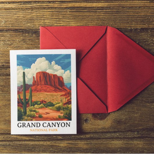 Grand Canyon National Park Vintage Travel ポストカード