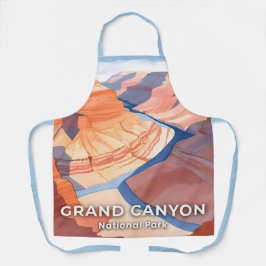 Grand Canyon National Park Watercolor Travel エプロン