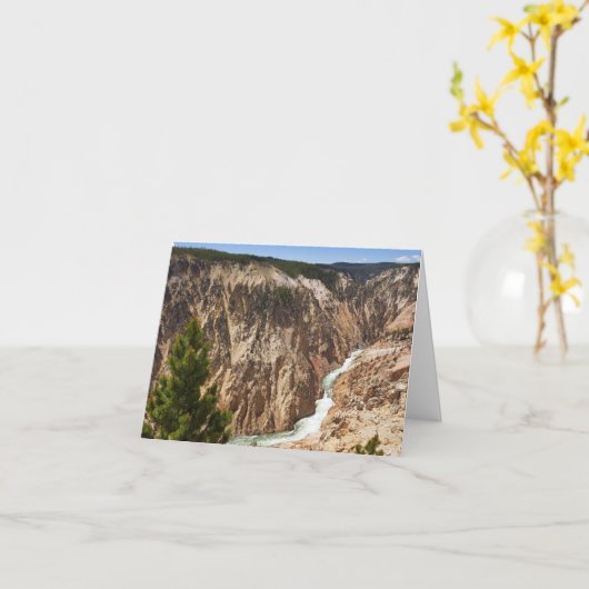 Grand Canyon of the Yellowstone カード (黄色い花)