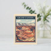 Grand Canyon Retro National Park Souvenir ポストカード (スタンド正面)