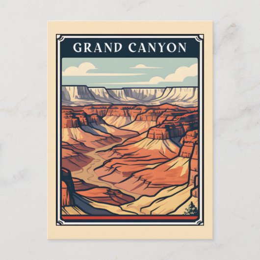 Grand Canyon Retro National Park Souvenir ポストカード (正面)