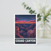 Grand Canyon Sunset Night Sky ポストカード (スタンド正面)