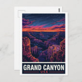 Grand Canyon Sunset Night Sky ポストカード (正面/裏面)