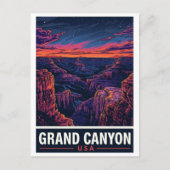 Grand Canyon Sunset Night Sky ポストカード (正面)