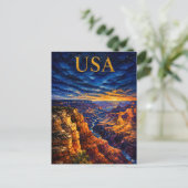 Grand Canyon Sunset Souvenier ポストカード (スタンド正面)
